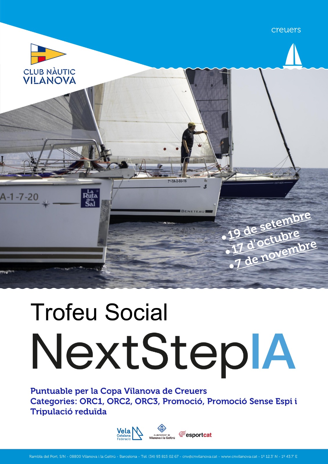 Veleros en el Trofeu Social NextStepIA del Club Nàutic Vilanova