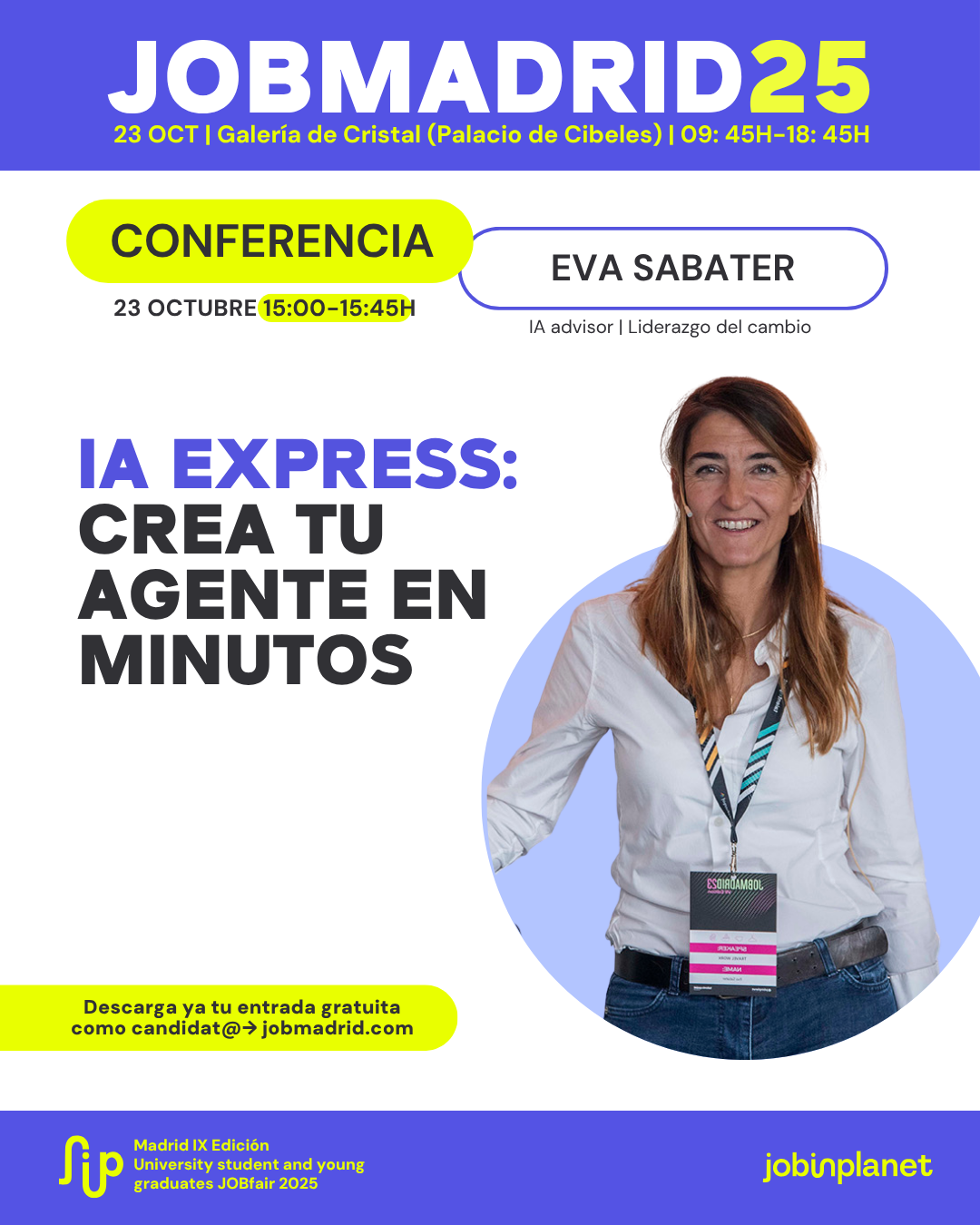 Ponencia sobre agentes de inteligencia artificial en conferencia JobMadrid 2025